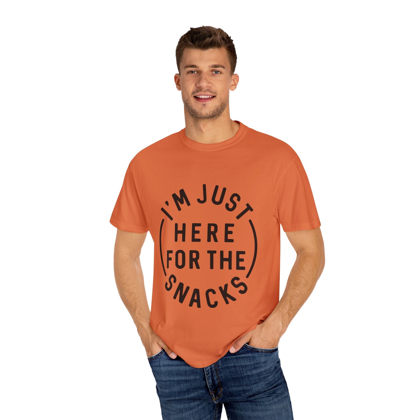Unisex Snack Lover T-Shirt – "I'm Just Here for the Snacks"