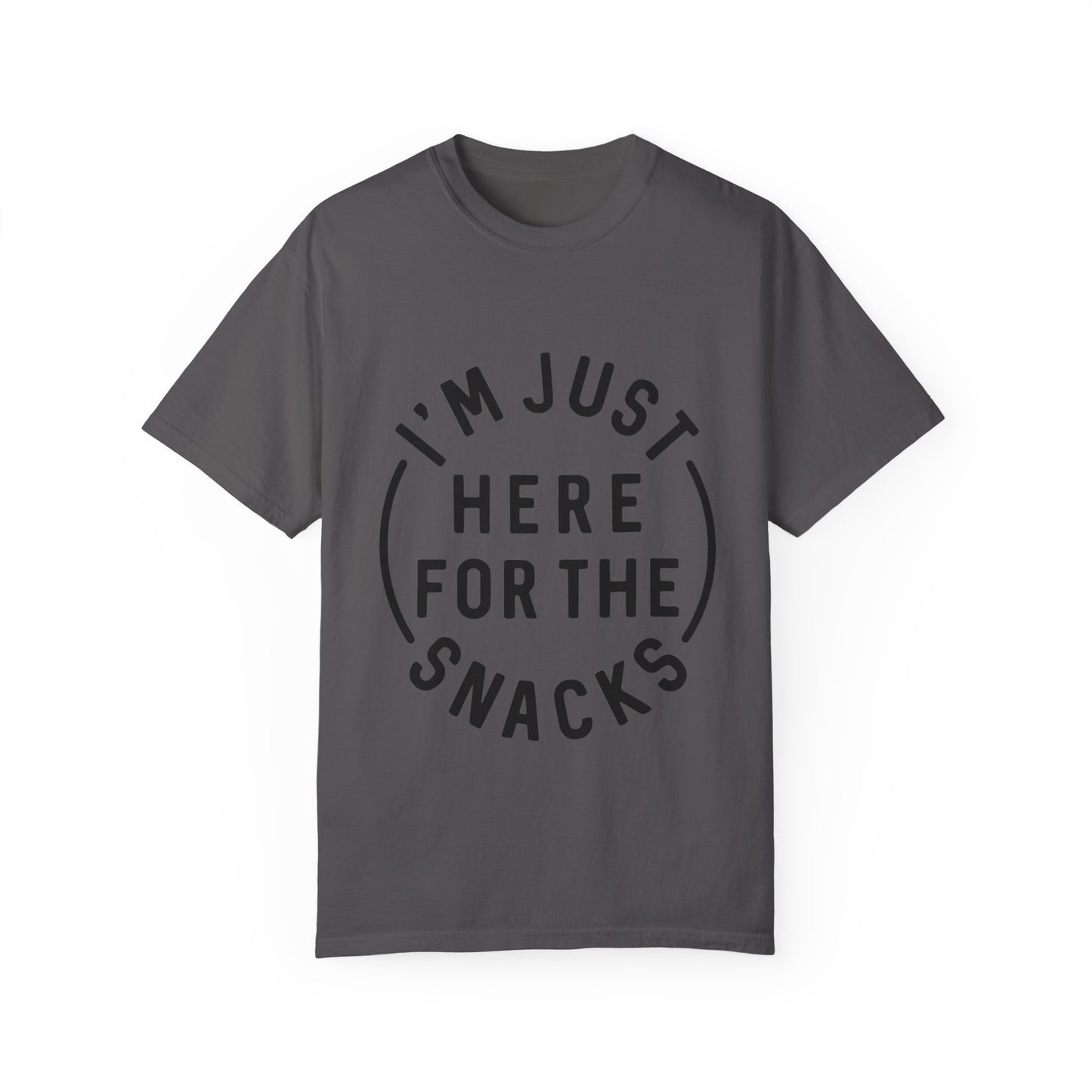 Unisex Snack Lover T-Shirt – "I'm Just Here for the Snacks"