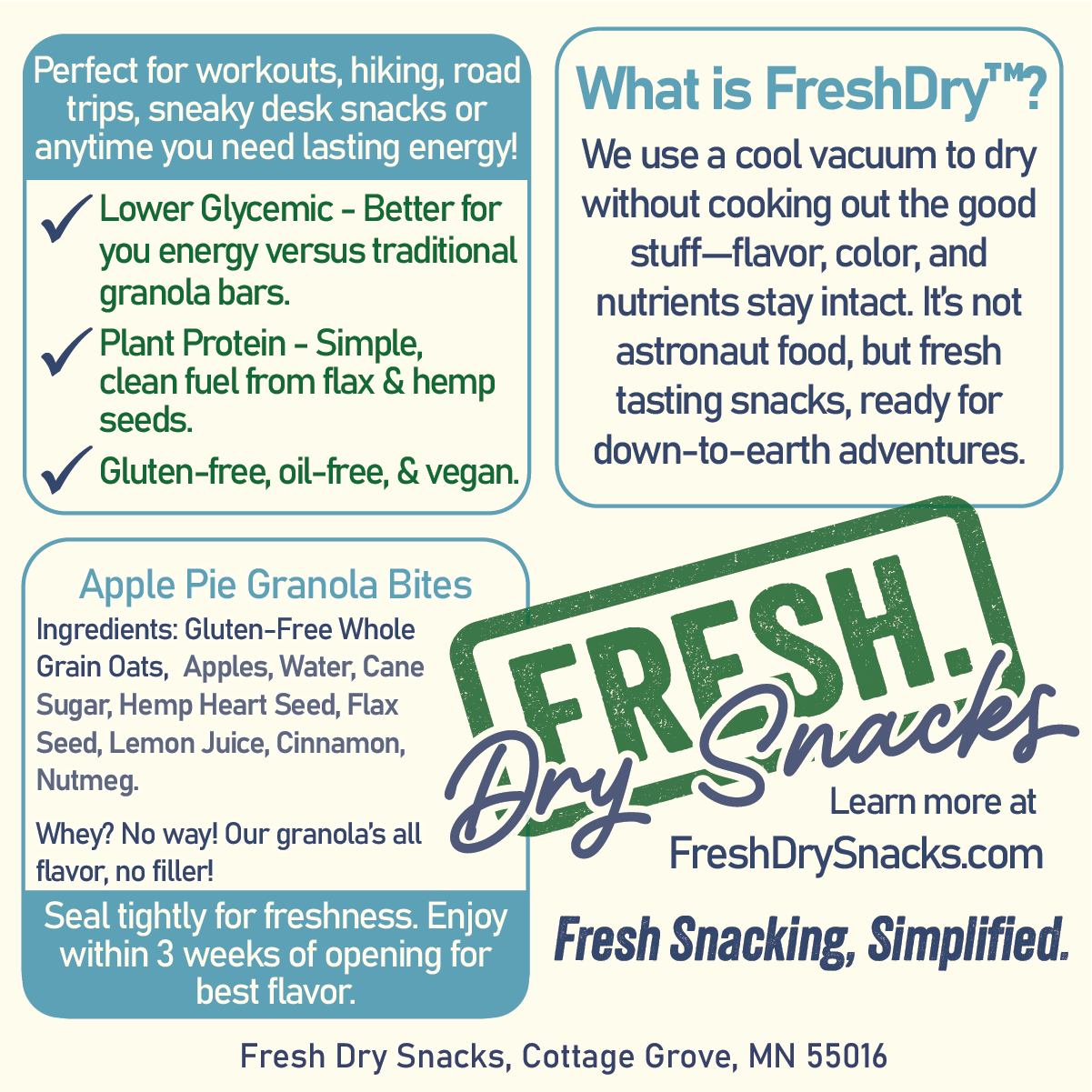 Ultra Lightweight Granola Bites - Apple Pie