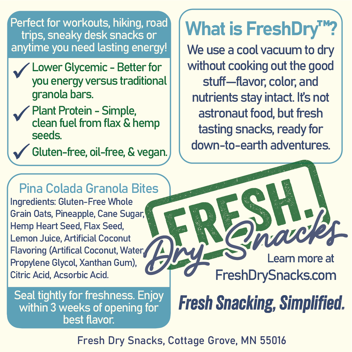 Ultra Lightweight Granola Bites - Pina Colada