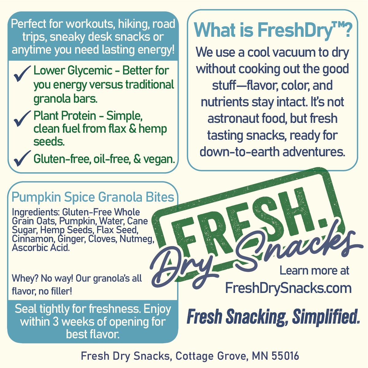 Ultra Lightweight Granola Bites - Pumpkin Spice