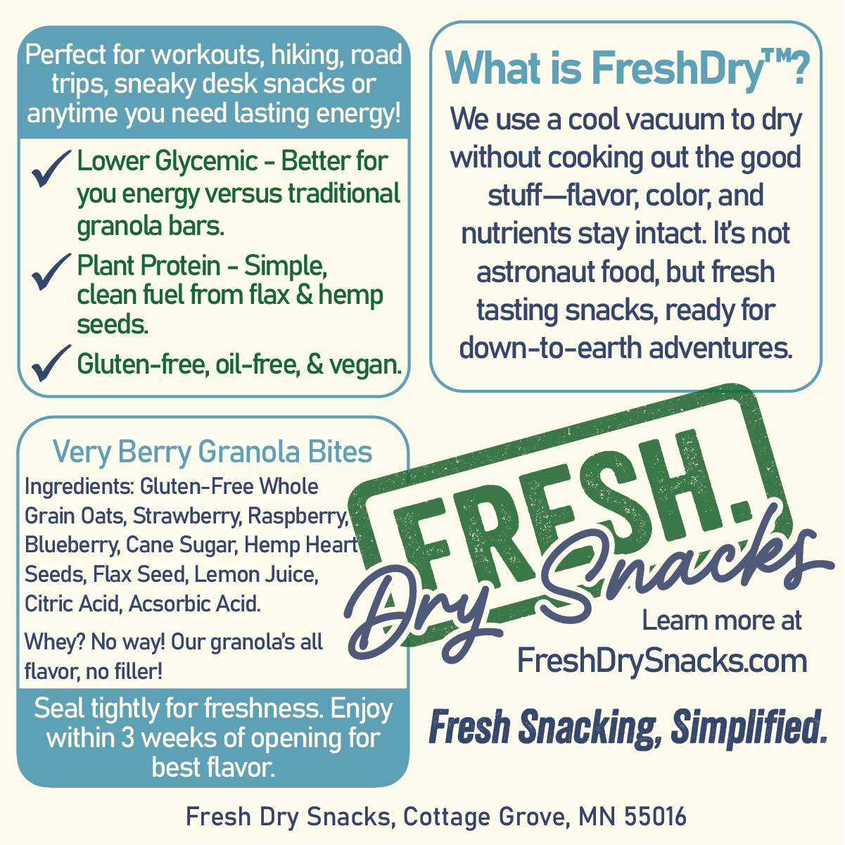 Ultra Lightweight Granola Bites - Very Berry