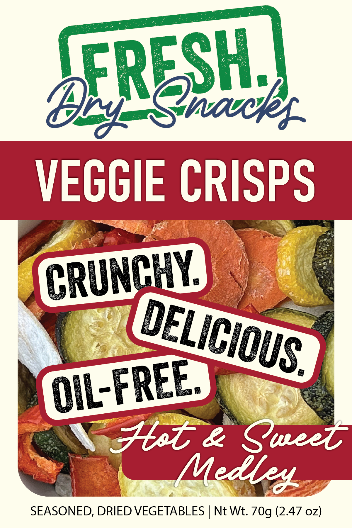 Veggie Crisps - Hot & Sweet Veggie Medley